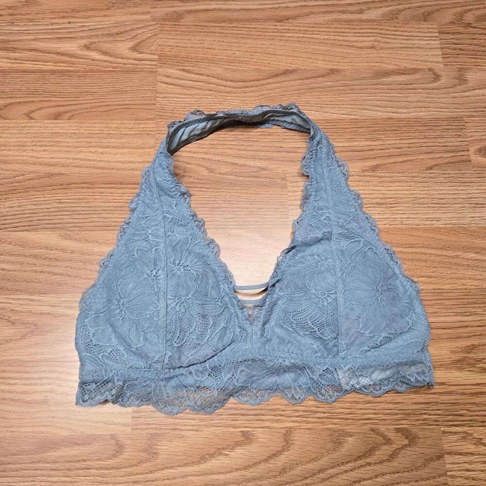 Gilly Hicks Women's Blue Halter Bralette